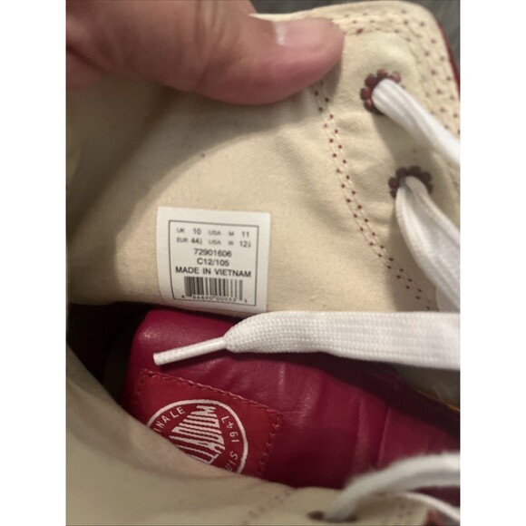 Palladium Men’s Red Burgundy Lugged Sneakers High Top Canvas Shoes Size 11 M - Picture 12 of 12